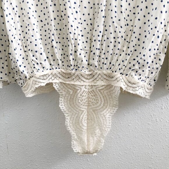 FREE PEOPLE Makin Waves Polka Dot Bodysuit Size Small - Picture 6 of 11